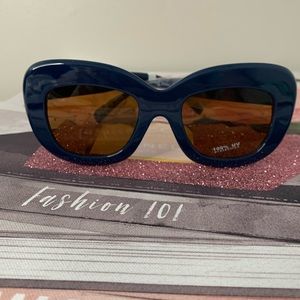 NIP Torrid Blue Oversized Cateye Sunglasses